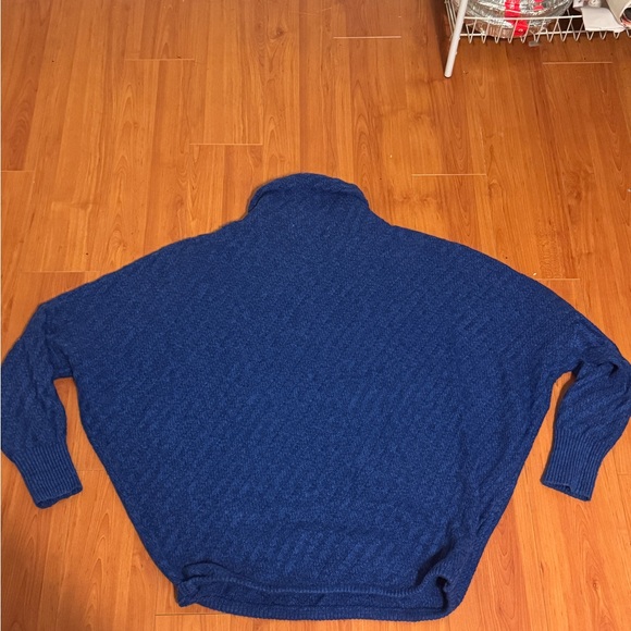 LOFT Women's Deep Blue Turtleneck Sweater - Picture 3 of 4